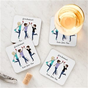Cheers to Friendship philoSophie's® Personalized Coaster-3 Friends