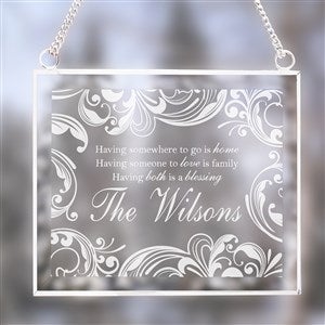 Christmas Blessings Personalized Glass Suncatcher