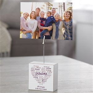 Grateful Heart Personalized Photo Clip Holder Block  - 43851