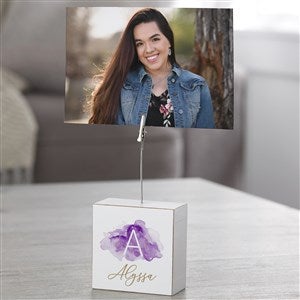 Birthstone Color Personalized Photo Clip Holder