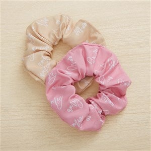 Trendy Script Personalized Scrunchie 2pc Set