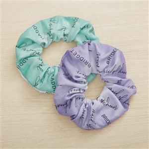 Watercolor Bridesmaid Personalized Scrunchie 2pc Set