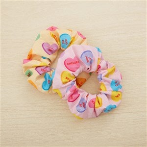 Conversation Hearts Personalized Scrunchie 2pc Set