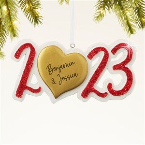 2023 Couples Personalized Christmas Ornament - 43981