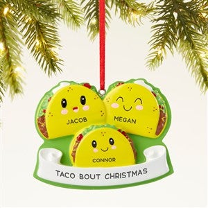 Taco Family Personalized Ornament- 3 Names