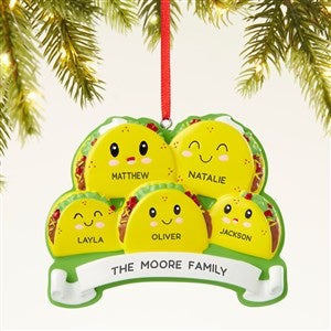 Taco Family Personalized Ornament- 5 Names