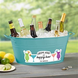 Happy Hour Personalized Party Tub-Teal