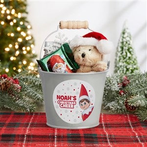 The Elf on the Shelf Personalized Mini Metal Treat Buckets - Silver