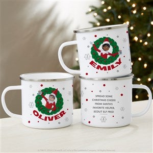 The Elf on the Shelf Wreath Personalized Christmas Camp Mug - Small