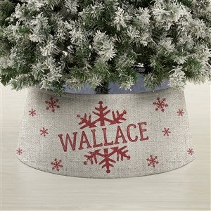 Stamped Snowflake Personalized Christmas Tree Collar - 44075