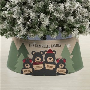 Holiday Bear Family Personalized Christmas Tree Collar  - 44100