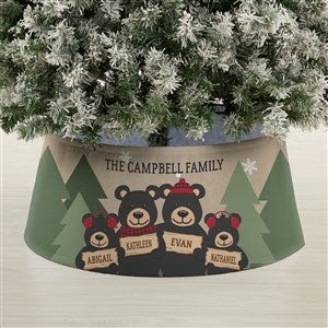 Holiday Bear Family Personalized Christmas Tree Collar