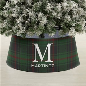 Christmas Plaid Personalized Christmas Tree Collar