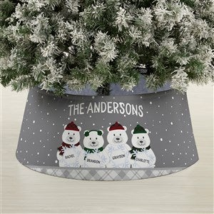 Polar Bear Family Personalized Christmas Tree Collar