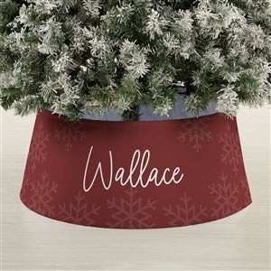 Elegant Snowflake Personalized Christmas Tree Collar