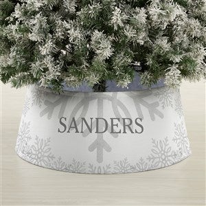 Silver and Gold Snowflake Personalized Christmas Tree Collar