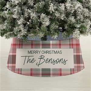 Fresh Plaid Personalized Christmas Tree Collar