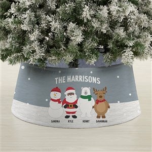 Personalized Christmas Tree Collar - Santa and Friends