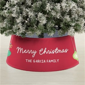 Retro Ornament Personalized Christmas Tree Collar