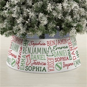 Holiday Repeating Name Personalized Christmas Tree Collar - 44120