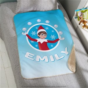 The Elf on the Shelf Snowball Personalized Sherpa Fleece Blanket - 30x40