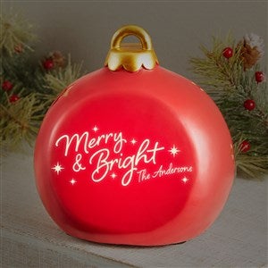 Merry & Bright Personalized Light Up Resin Table Top Ornament - 44175