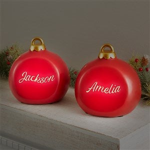 Wavy Name Personalized Christmas Light Up Resin Table Top Ornament