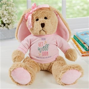 Get Well Soon Personalized Bunny Rabbit - Pink