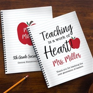 Inspiring Teacher Personalized Large Notebooks Set of 2