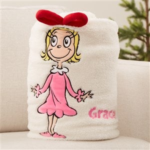 The Grinch Cindy Lou Who Personalized Fleece Blanket  - 44241