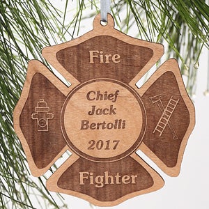 Fire Fighter Engraved Ornament