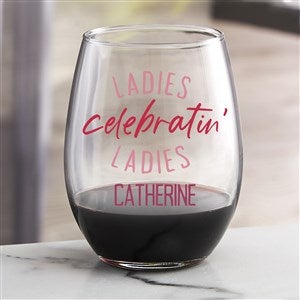 Galantine's Day Personalized Valentine's Day Stemless Wine Glass