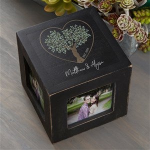 Rooted In Love Personalized Photo Cube - Black