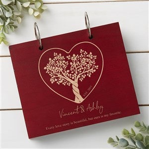 Rooted In Love Personalized Wood Photo Album - Red