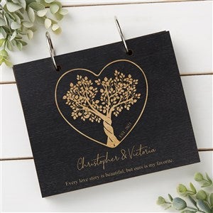 Rooted In Love Personalized Wood Photo Album - Black