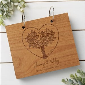 Rooted In Love Personalized Wood Photo Album - Natural Wood