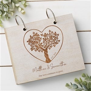Rooted In Love Personalized Wood Photo Album - White