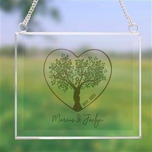 Rooted In Love Personalized Glass Suncatcher