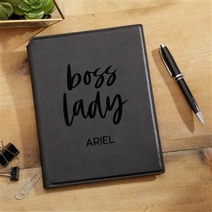 Boss Lady Personalized Junior Portfolio-Black