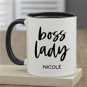 Boss Lady Personalized Coffee Mug 11 oz.- Black