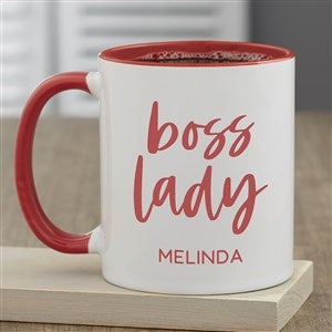 Boss Lady Personalized Coffee Mug 11 oz.- Red