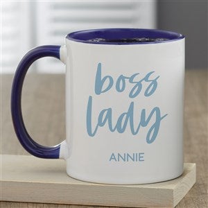Boss Lady Personalized Coffee Mug 11 oz.- Blue