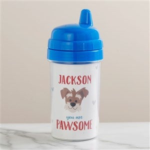 Dog Gone Cute Personalized Toddler Sippy Cup - Blue