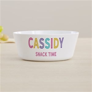 Girls Colorful Name Personalized Kids Bowl