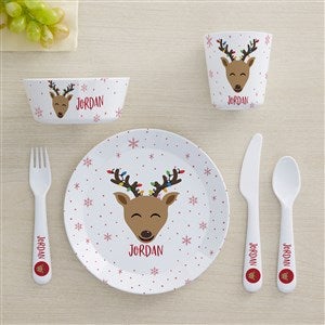 Build Your Own Reindeer Personalized Kids Dish Set  - 44626