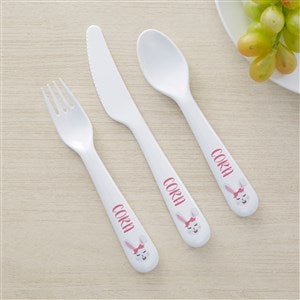 Build Your Own Easter Bunny Personalized Girls Utensils