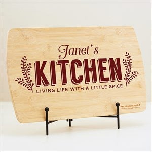 Her Kitchen Personalized Wood Cutting Board