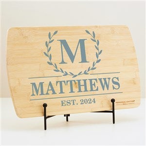 Laurel Wreath Personalized Wood Cutting Board
