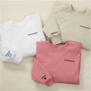 Romantic Date Embroidered Couples Sweatshirt