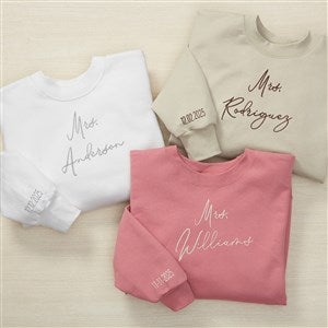 Bride Embroidered Hanes® Adult Crewneck Sweatshirt